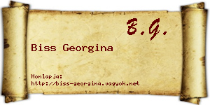 Biss Georgina névjegykártya